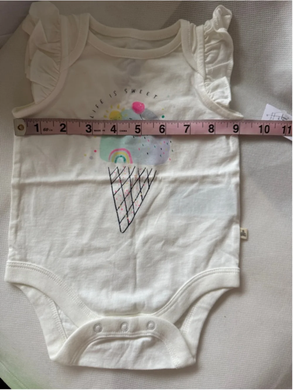 NWT Baby Gap 100% Organic Cotton Ice Cream Body Size 0-3months